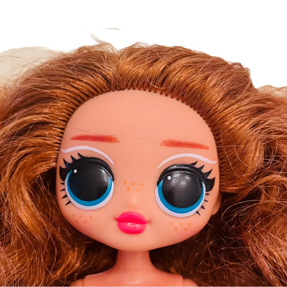 L.O.L. Surprise! OMG Fashion Doll BJD Nude To Dress Redhead Curls Blue Eyes